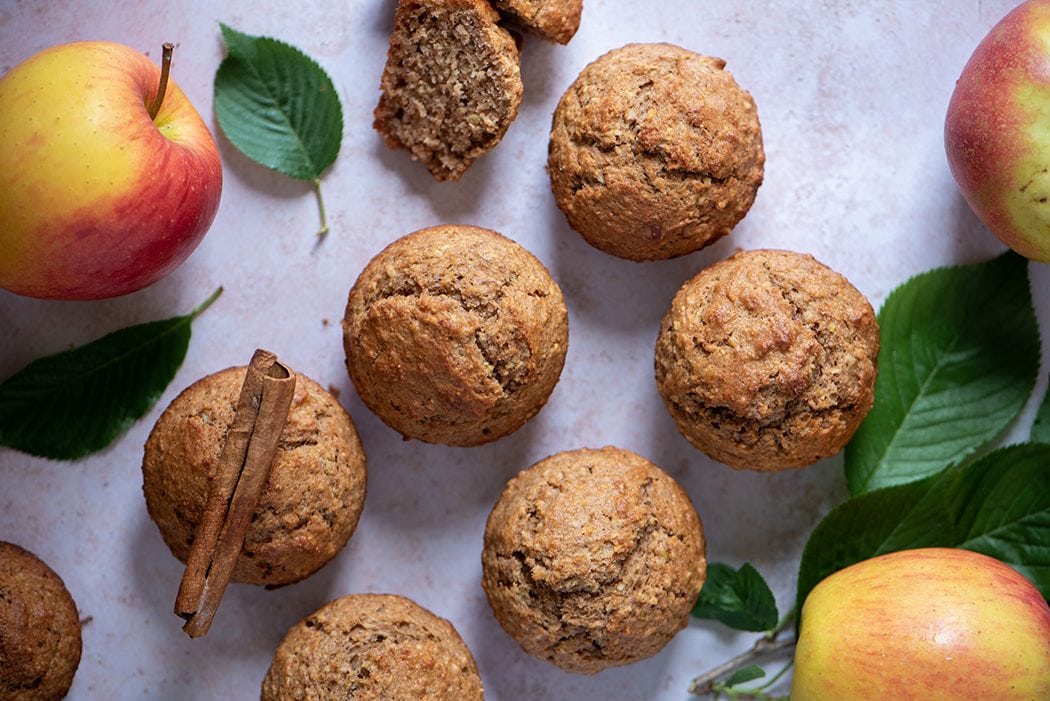 Zuckerfreie Muffins» lecker und gesund mit Apfel &amp; Zimt